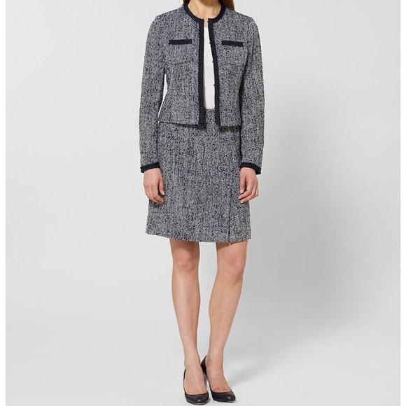 Brooks Brothers Other - Brooks Brother Blue Wool Boucle Skirt Suit